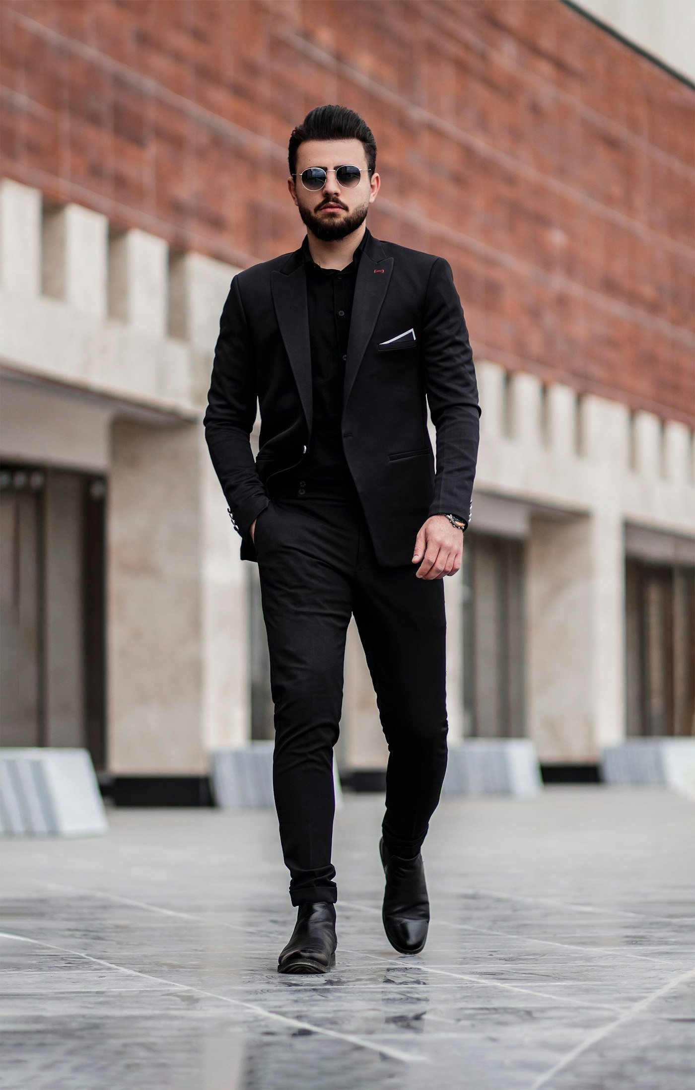 Charcoal two-piece bespoke suit