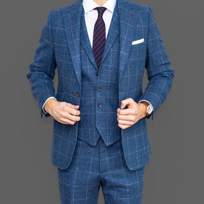Charcoal two-piece bespoke suit